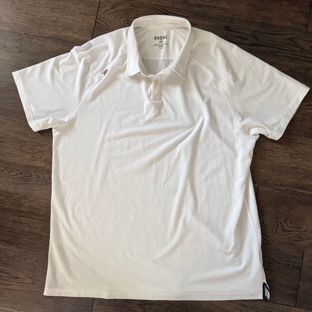 RHONE Delta Pique Golf Performance SS Polo White XL 100040